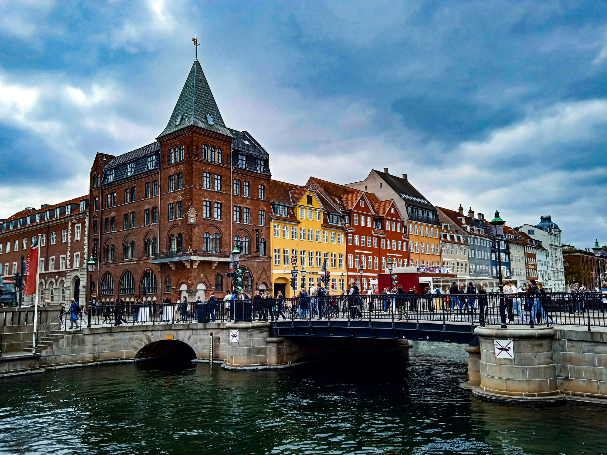 A view over the river to the old city in Copenhagen, Denmark